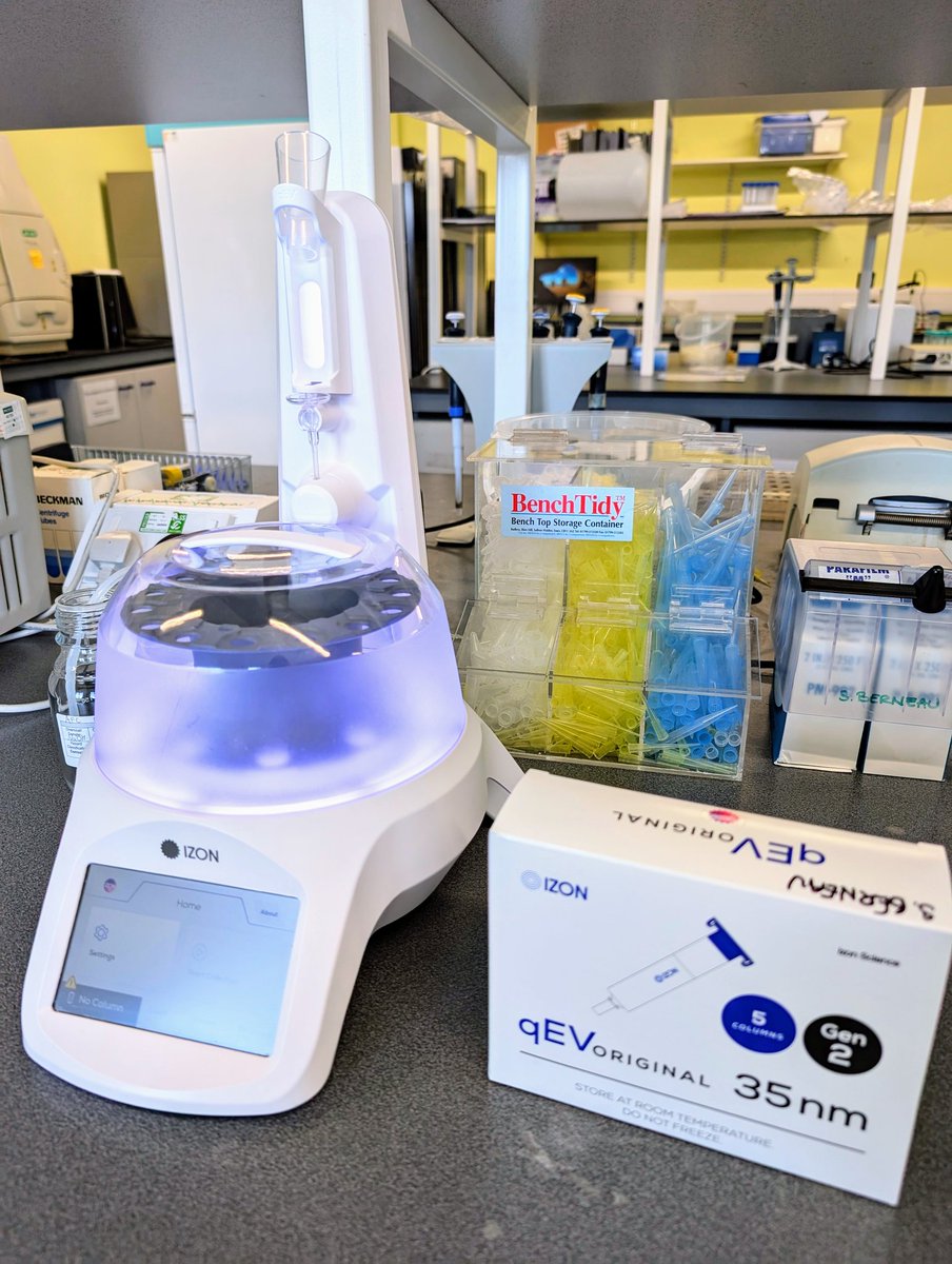 A new #research chapter is opening with the arrival of our Automated Fraction collector at <a href="/Uni_Lancashire/">University of Lancashire</a>

Spring will rhyme with extracellular vesicles isolation for the #BerneauLab.

Thanks <a href="/IzonScience/">Izon Science</a> for sponsoring #PABSResearchConference 

#reprorocks #EVs
@UCLanResearch