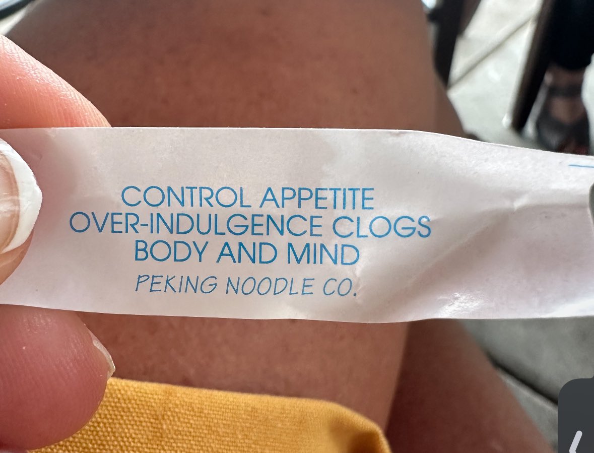 never forget when i felt insecure about my body and shared with my mom and she hit me with the anorexia fortune cookie