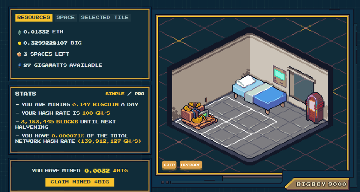 关于 Abstract 生态的 $BIGcoin，说点个人想法，纯属吐槽

看到时最基础房间才 0.005E，<a href="/satoshibigmoto/">bigtoshi</a> 的盘子属性一眼能看出，抱着“图一乐”的心态买了个免费的玩玩。
不可否认：
前期胆子大、早抄底的确实赚得多，这也没啥好说的。