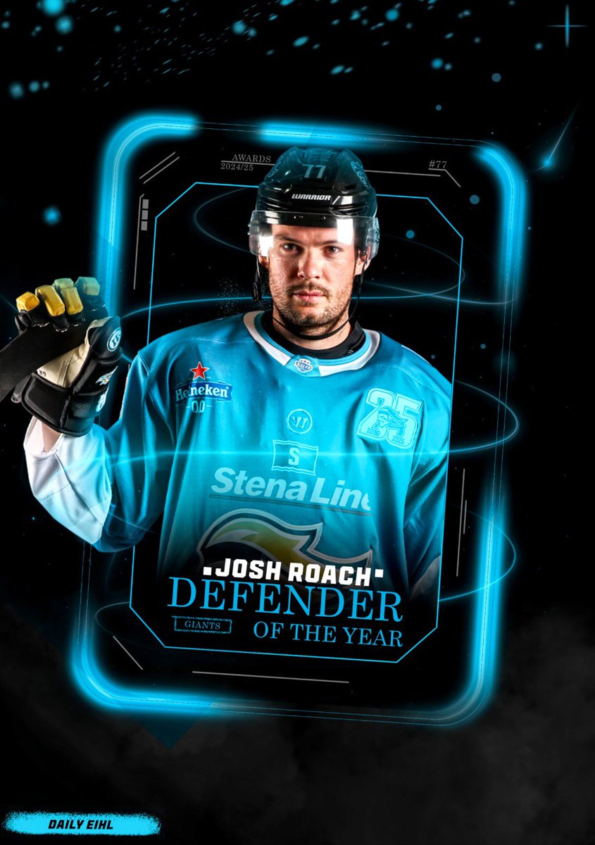 DailyEIHL (@dailyeihl) on Twitter photo π
ππππ/ππ πππππ ππππππ π
Our defender of the year award goes to Josh Roach of the Belfast Giants!
π¨: <a href="/CBrownGraphics/">Charlie B Graphics</a> π
ππππ/ππ πππππ ππππππ π
Our defender of the year award goes to Josh Roach of the Belfast Giants!
π¨: <a href="/CBrownGraphics/">Charlie B Graphics</a>