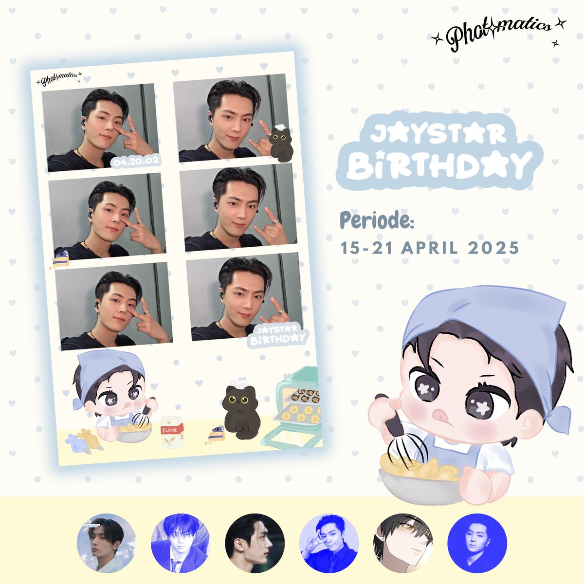 Bluejays_INA's tweet photo. {Media Partner}

─ ୨ৎ photobooth frame event for #jaystar birthday  

🗓️ 15 april - 21 april 2025
📍photomatics (details on poster) ᝰ.ᐟ

capture ur memories and tag 
@engene03z❣️ https://t.co/d8yrXublTW