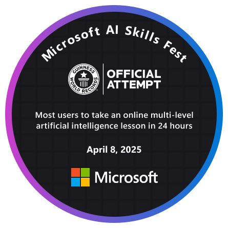 janicezhangsy's tweet photo. Proud to represent INFREV @infrevglobal team for @Microsoft's @GWR™ official attempt via Microsoft AI Skills Fest on 8 April 2025! 🎉 

#MicrosoftAISkillsFest
#GuinessWorldRecords
#AISkillsFest
#AI
#WorldRecordAttempt
#INFREV
#Global
#Malaysia https://t.co/5azgACLwn0