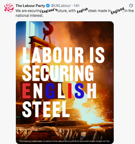 welshbollocks's tweet photo. Here you go, fixed it for you. Best regards the Welsh steel industry... https://t.co/KRaIkx6IzP