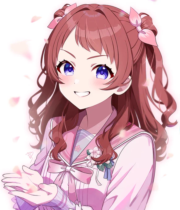 実は桜フォトグラフ咲季、 眉毛キリッバージョンも描いてました! #花海咲季 #学マス