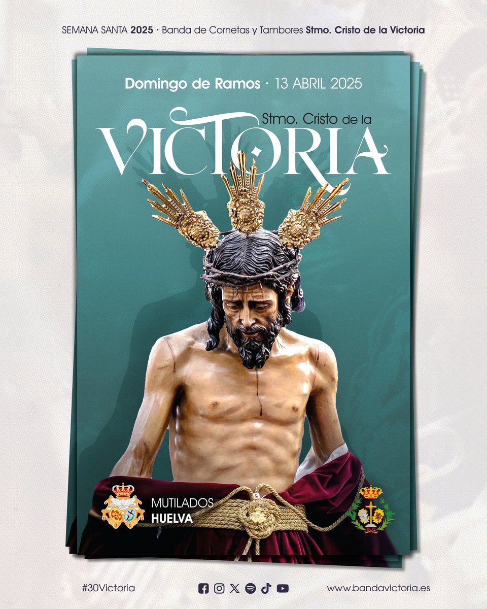 bctvictorialeon's tweet photo. πππππππ ππ πππππ | Huelva
Real e Ilustre Hermandad Sacramental y
CofradΓa de Nazarenos del SantΓsimo Cristo de la Victoria, Nuestra SeΓ±ora de la Paz y San
Rafael ArcΓ‘ngel.
@LosMutilados
β° 17:00h
#30VICTORIA | #Vamosaganar ποΈ https://t.co/o19scIu3il