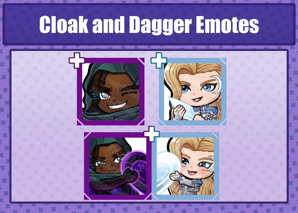 plover_arts's tweet photo. Hey I made some Cloak and Dagger Emotes, check it out on my store. Link to my store is in the comments 
#MarvelRivals #Emotes #cloakanddagger https://t.co/bEA1sNpEY7