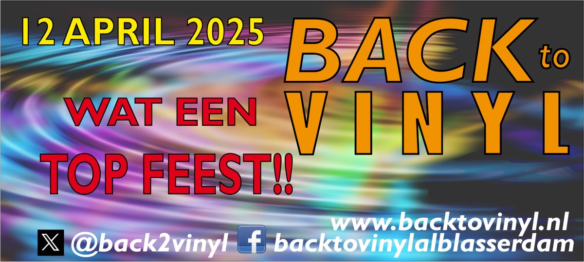 Back2Vinyl's tweet image. Wat kunnen we terugkijken op een top feest zeg. Wat  een positieve sfeer en wat ging iedereen heerlijk los op de mix van disco, rock, reggae en soul.
De oude plaatjes spinden weer als vanouds en het tempo bij jullie lag soms hoger dan 45 toeren! Wij hebben genoten. Jullie ook?