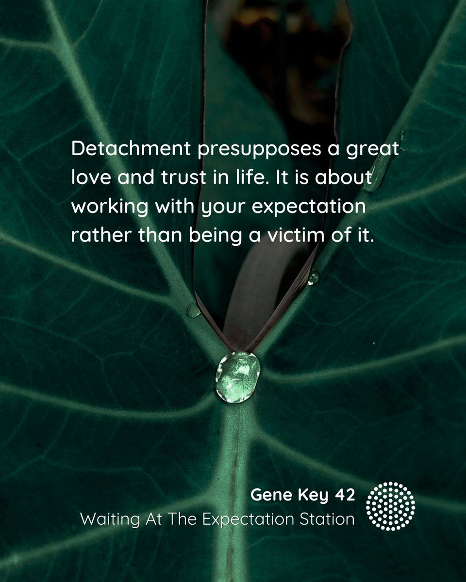 gene_keys's tweet photo. The Pulse – 10 Apr to 15 Apr – The 42nd Gene Key moves from the Shadow of Expectation to the Siddhi of Celebration and it is the Way of Detachment
Listen to the audio: https://t.co/ojkBk4WDXN
#genekeys #genekey42 #detachment #celebration #thepulse https://t.co/tFD6wTAuiy