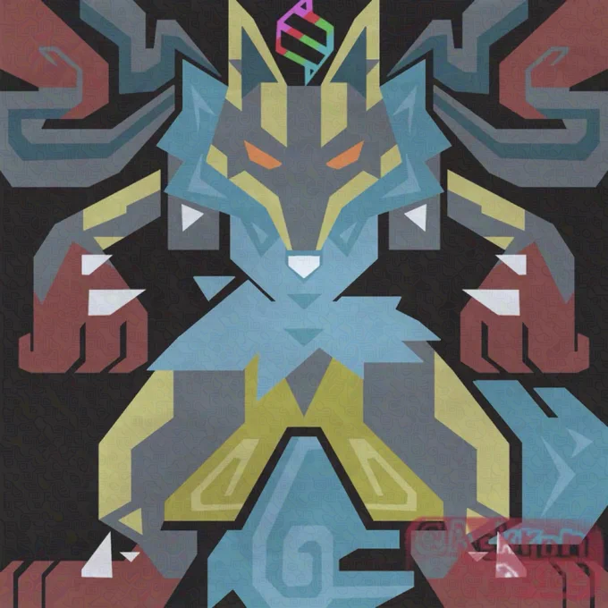 #ポケハンアイコンメガルカリオ / Mega Lucario 