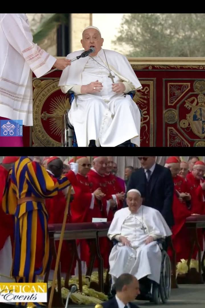CecilSah's tweet photo. Pope Francis makes an appearance at the end of Palm Sunday Mass in St. Peter's Square. 

"Have a good Palm Sunday. Have a good Holy Week," he told the faithful gathered in the square. https://t.co/Y3pQhchEi5
