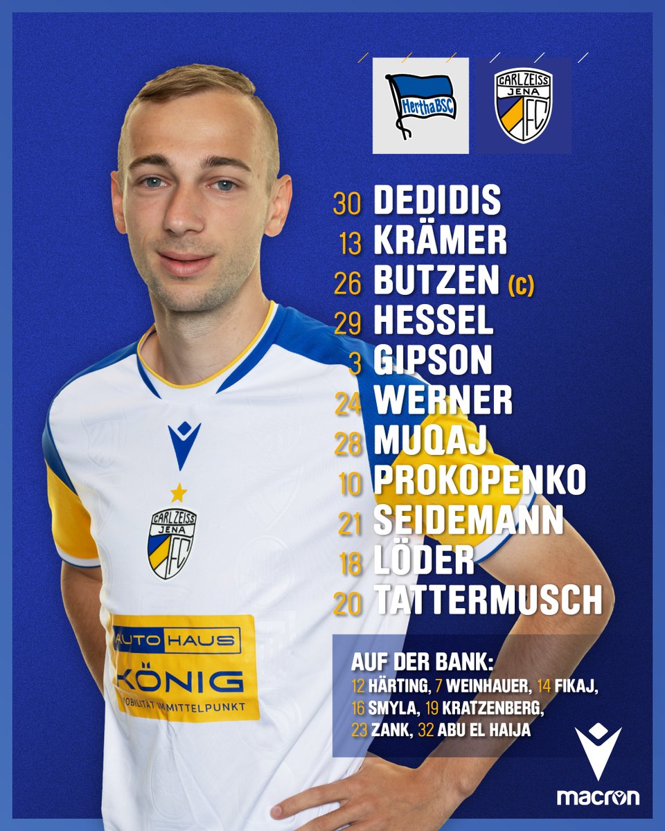 fccarlzeissjena's tweet photo. 𝑨𝑼𝑭𝑺𝑻𝑬𝑳𝑳𝑼𝑵𝑮
Unser Kader für die Partie in der Hauptstadt gegen die Zweitvertretung von Hertha BSC ⚽
#FCC #MehrAlsFussball #BSCFCC #fccarlzeissjena #regionalliga #regionalliganordost #meistermüssenaufsteigen https://t.co/EzB8n1Ax2B