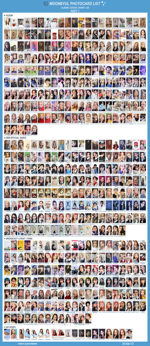 yourmoomoo's tweet photo. MOONBYUL PHOTOCARD LIST/TEMPLATE [250412]

+ Aurora Album, POB, MD
+ Starlit of Moon MD, POB
+ BDAY 2024 Event
+ Moonbyul2da Event
+ OST POB
+ Starlit of Twinkle MD, POB

HD: https://t.co/3waH07IypD
한/ENG versions

#mamamoo #mamamooplus
#문별 #마마무 #마마무플러스 포카 리스트 https://t.co/IpkvpXyRGk