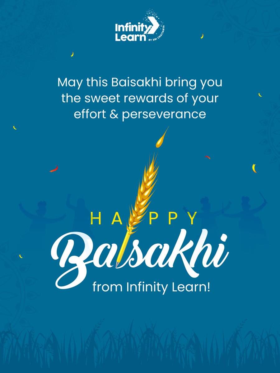 Reap the rewards of your dedication this festive season.
🌾 Happy Baisakhi from Infinity Learn – where learning never stops!
#Baisakhi2025 #InfinityLearn #CelebrateGrowth #FestivalOfHarvest #LearningJourney #StudentSuccess #HardWorkWins