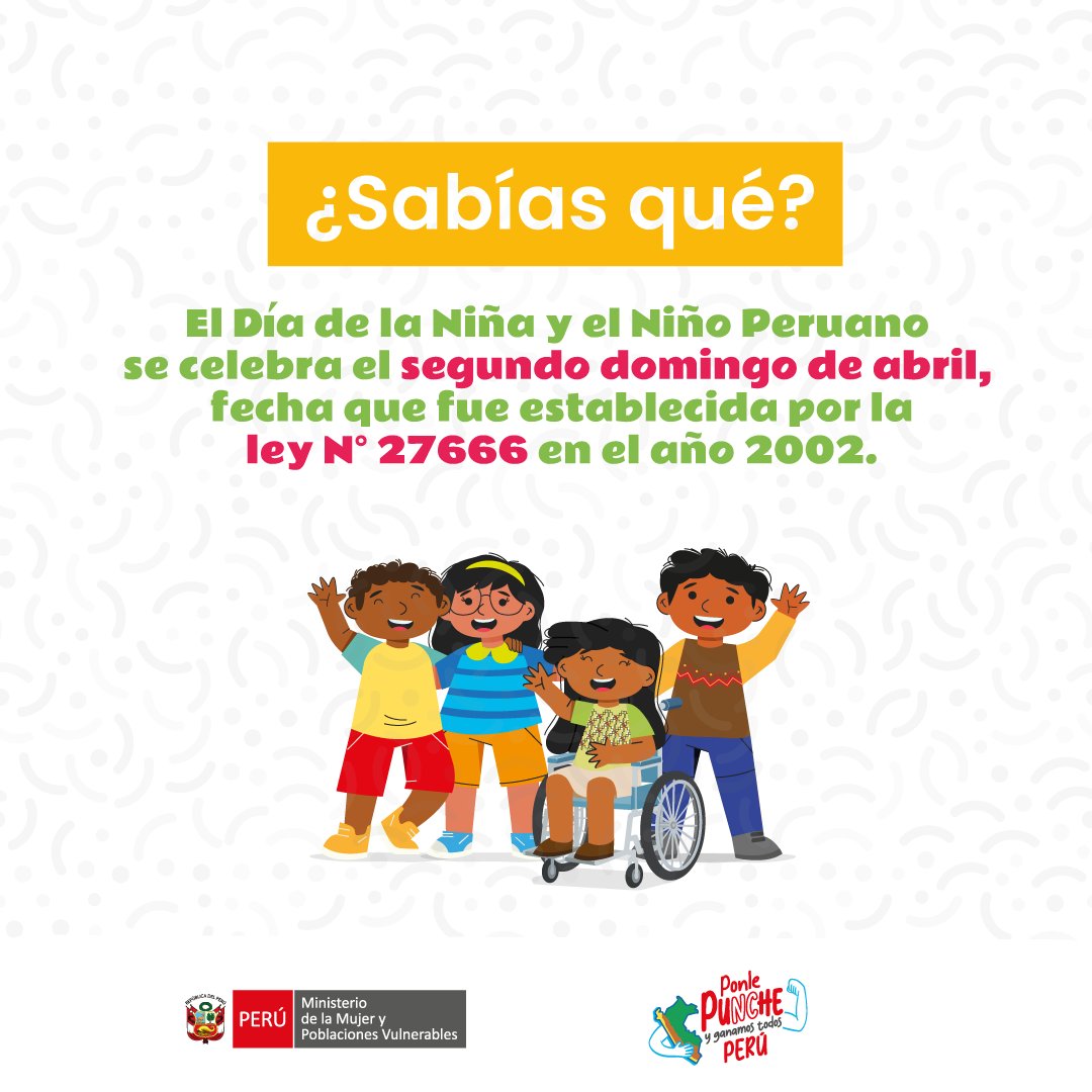 MimpPeru's tweet photo. ¿Sabías que hoy celebramos el Día de la Niña y el Niño Peruano? 🎉
Esta fecha, establecida por la Ley N.° 27666, es una oportunidad para reconocer y reafirmar los derechos de todas las niñas, niños y adolescentes en nuestro país. 🌟
Aunque no todos la conocen, su importancia radica en recordarnos el compromiso de proteger su bienestar, garantizar su desarrollo y asegurar que vivan en un entorno seguro y respetuoso. ¡Es un día para recordar que su presente y futuro son prioridad! 💙