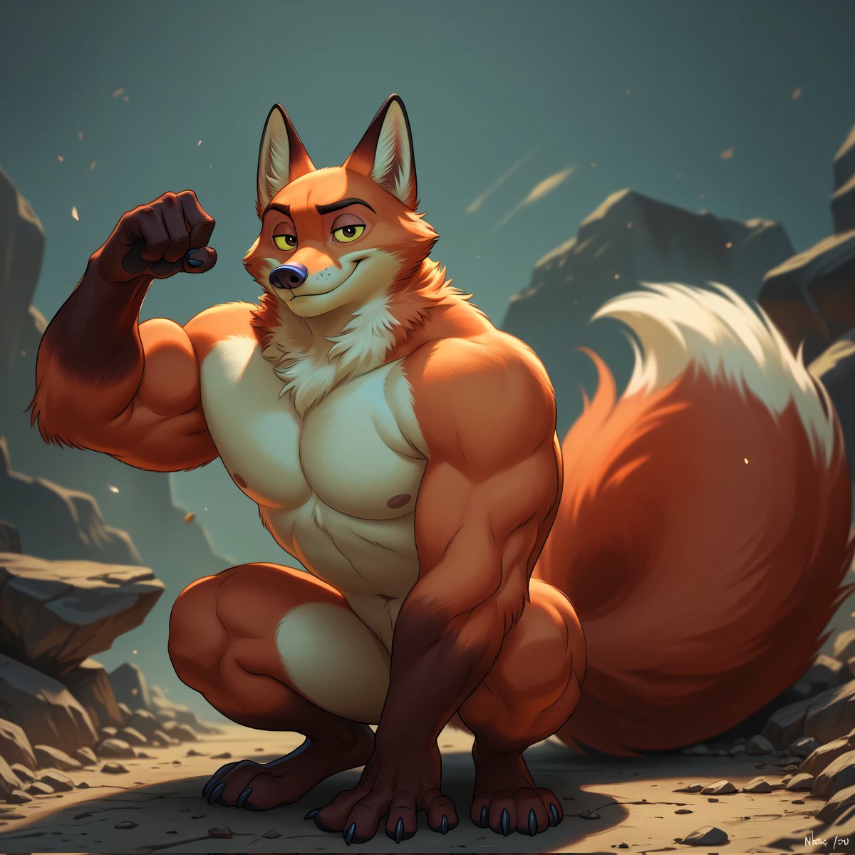 NickWilde ai art 🦊💪🔥