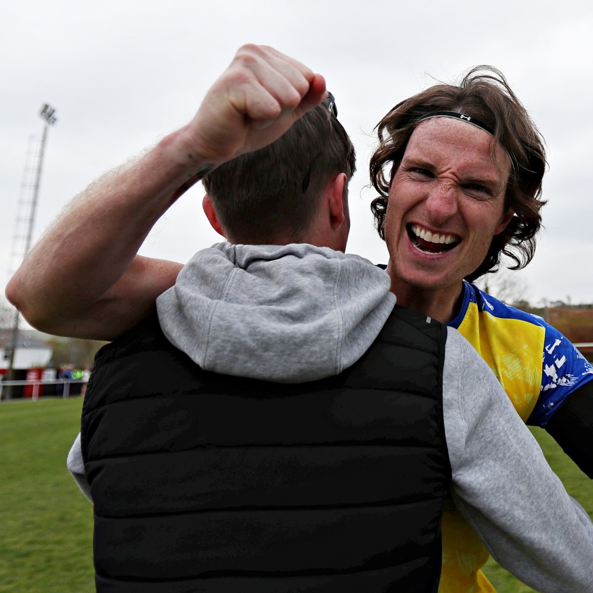 CymruLeagues's tweet photo. 💬 Sam Hart: "This football club deserves to be in the Cymru Premier. Fair play to Airbus, they led the way for a long time and that brought the best out of us."

Reaction from yesterday as @ColwynBayFC secure the #JDCymruNorth title and promotion ⤵️