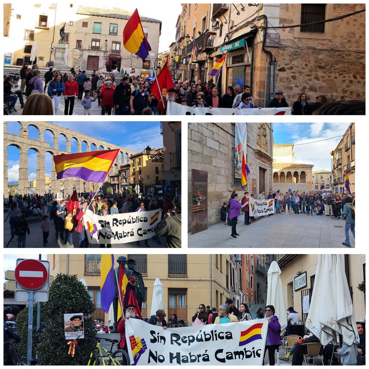 FMemoriaSegovia's tweet photo. En Segovia recordamos aquel 14 de abril del 1931, con mirada republicana en el presente, con proyección de futuro y en la memoria quienes defendieron la República y la Libertad ante el golpe del 36 -flores y palabras en la Cárcel Vieja, Plaza Mayor, Machado, Agapito Marazuela https://t.co/cpMXJWtCQD