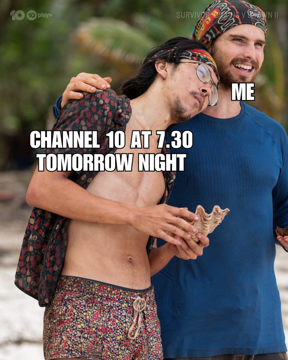 Survivor_AU's tweet image. In 24 hours we will have crowned the winner of Australian Survivor! For now, here's some memes to tide you over 🤪
#SurvivorAU | Stream Now on 10 Play