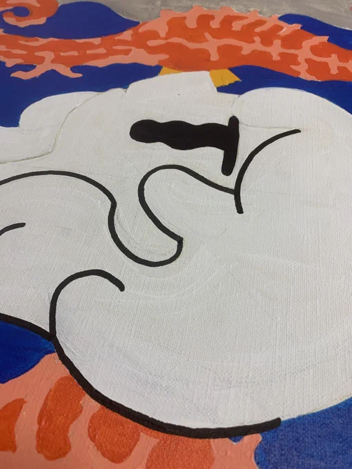 ペン入れ中