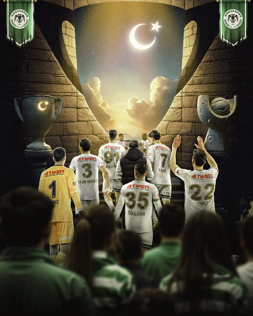 konyaspor's tweet photo. Bu şehir inandı. 💚🤍
#KupayaKoşalım 🏆 #TürkiyeKupası https://t.co/2Doj2DrlK8