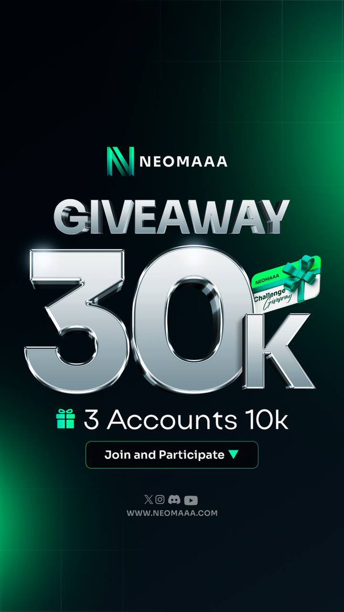 hubatrades's tweet photo. Get a FREE 10K Challenge Account!
We’re giving away (3x10K) Challenges!

How to enter:

◾️ Follow @neomaaafunds, @diegobullish, @hubatrades 
◾️ Like, repost & tag 3 trader friends
◾️ Register on NeomAAA  for this https://t.co/bc08i0NXan

Winners announced in 96 hours!
Good luck and let’s grow together!