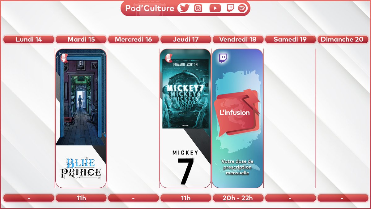 PodCulture_'s tweet photo. Cette semaine sur #PodCulture on vous propose deux types d'histoires bien différentes, avec un retour sur le jeu #BluePrince par @hauntya & le livre #Mickey7 par @LaTentaCulture ! ☀️
Et nous finirons la semaine sur une petite infusion !
Passez une belle et douce semaine ! ⭐️ https://t.co/8QfTJey8ZG