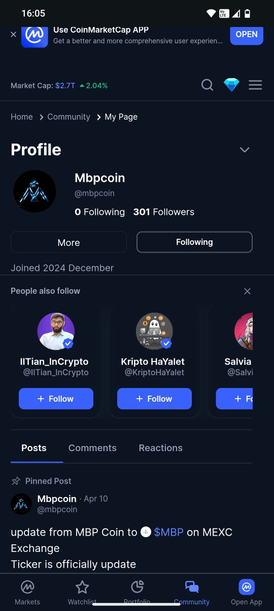 surajitdas1989's tweet photo. @mbpcoin @CoinMarketCap I believe in $MBP not just for the gains, but for the vision. ๐ซ Grateful to be part of a growing community that feels like family. Letโs build the future together. ๐ #MBPCoin
#Giveaway #CryptoCommunity #USDT #MbpCoin #Airdrop https://t.co/Fj1tuhLMjD