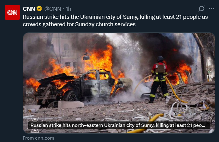 What's up, MAGA Christians? Dare to say how Russia kills Christians during Palm Sunday church services?