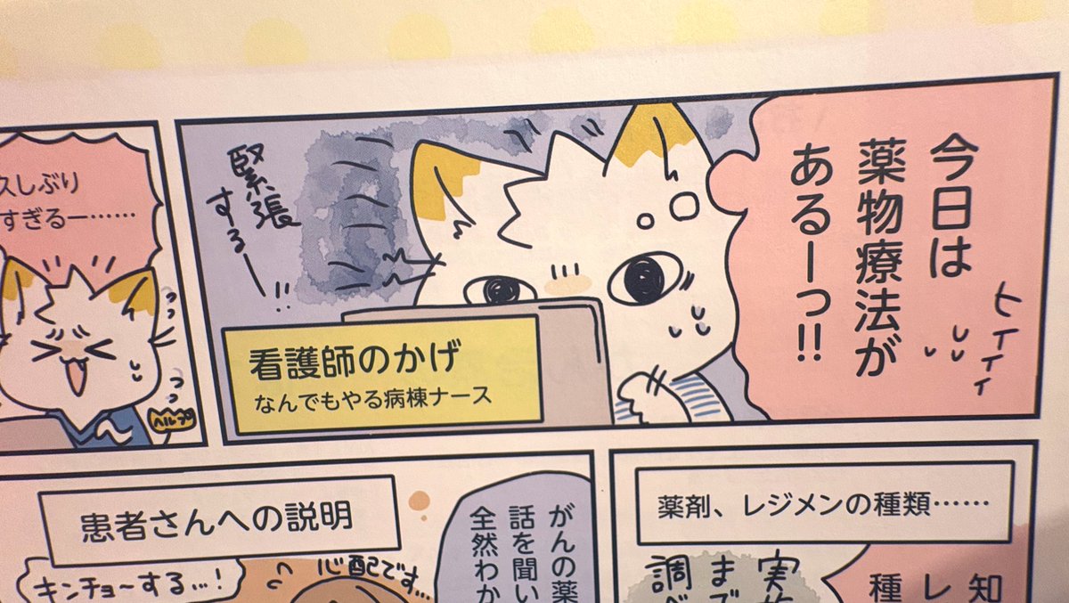 サインと選書してます🐱
まだ応募できますー!特集記事を担当させていただいたエキスパートナース2月号にノリノリでサインしました🙌
こんな感じで企画からはじまり漫画描いたりイラスト描いたりモリモリ30ページ以上化学療法です!
気になる人はプレゼントに応募してみてくださーい🙌