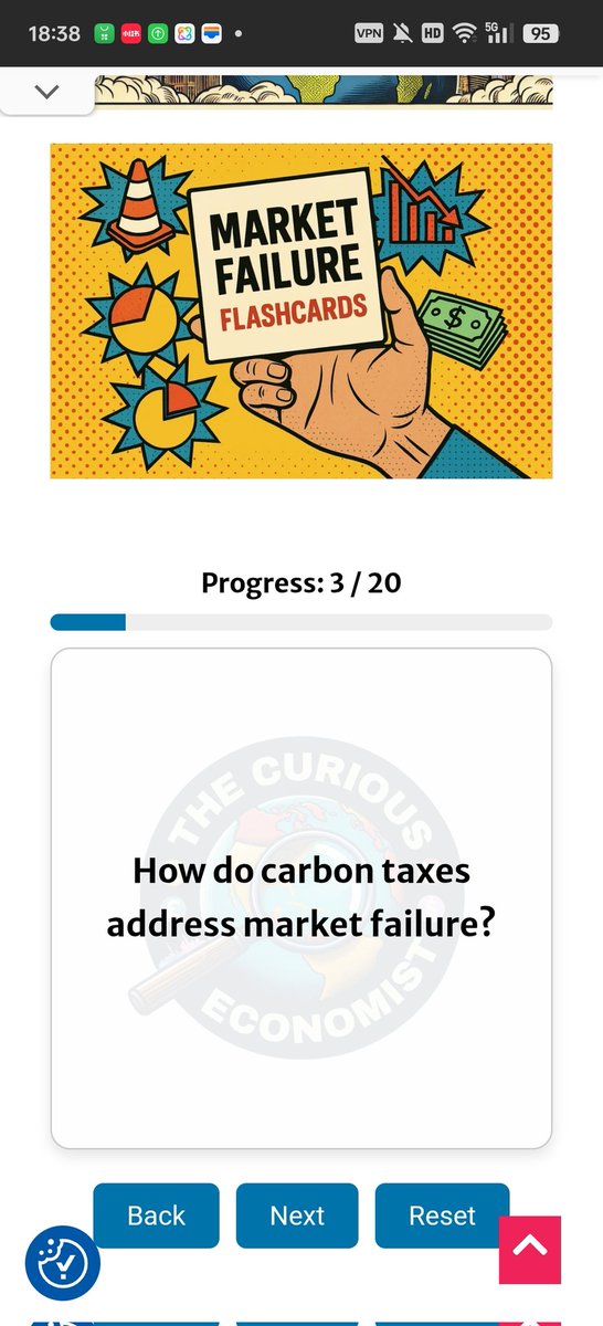 Check out these new revision resources for #economicsstudents - flashcards and quizzes by topic. Perfect for revision as students prepare for final exams! More topics to come this week!  thecuriouseconomist.com/market-failure…