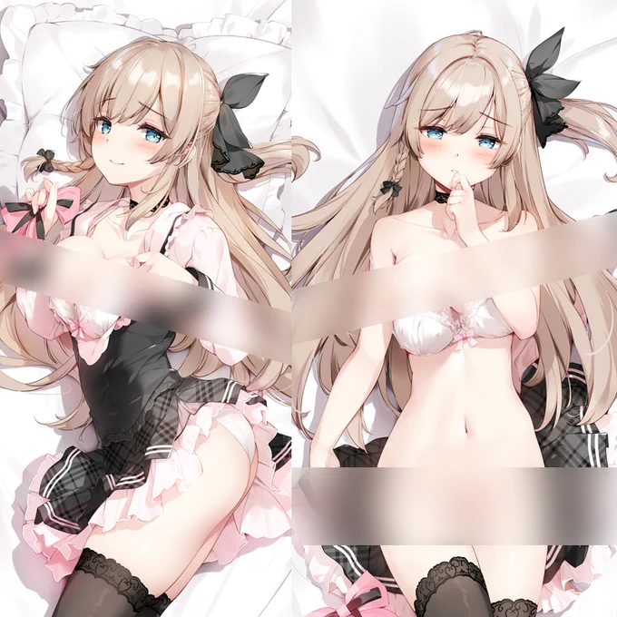 どきどき堂様にて販売されるオリジナルキャラの抱き枕カバーを描かせて頂きました!ご予約は5/4までとなっております。ツインテちゃんもよろしく! 