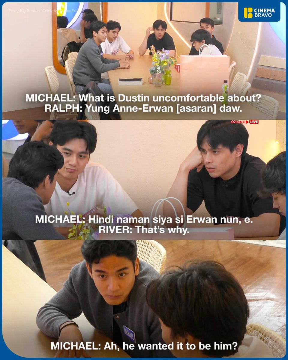 cinemabravoph's tweet photo. Gusto nya pala maging Erwan. May hawig nga. Pogi mo paps!

#PBBCollabTampuhan https://t.co/ciNHNgx94f