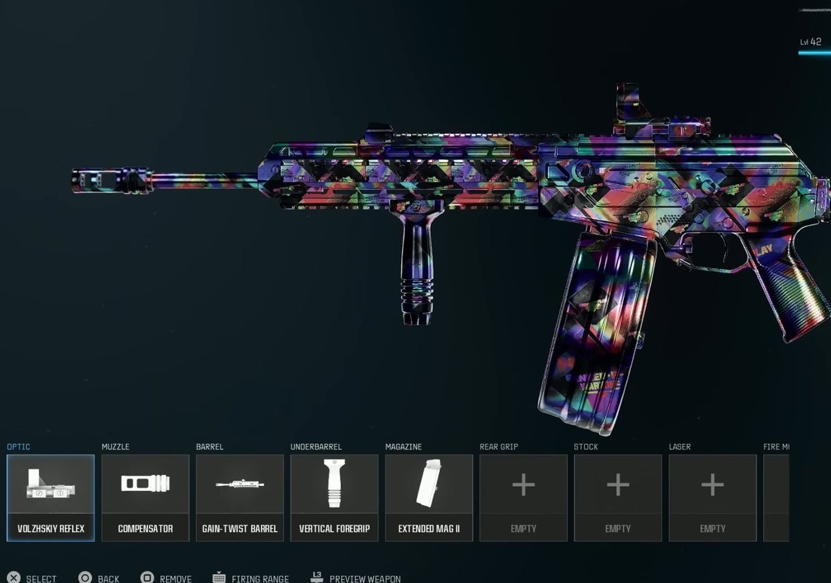 LuckUchihaGG's tweet photo. What camo is this? It’s a bo6 amax #Warzone #VerdanskReturns #callofduty https://t.co/vbiJfHIEt6