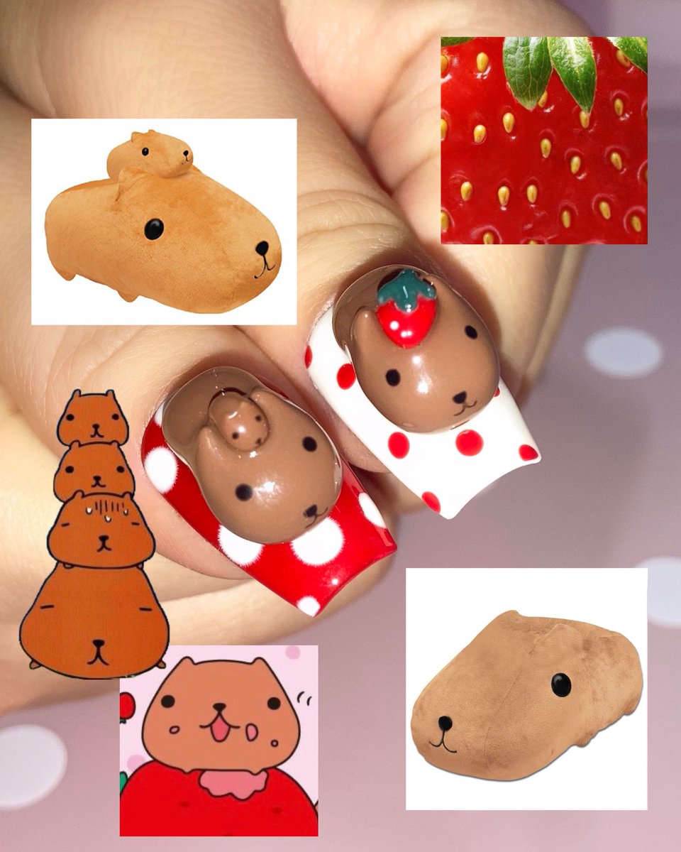 카피바라 네일 ➀ . . 🍓
