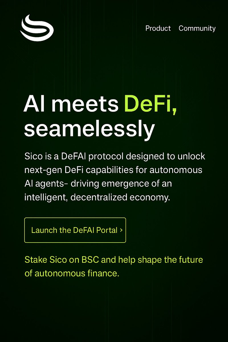SicoAI's tweet image. We’re excited to unveil the newly redesigned Sico website — a fresh interface that reflects the vision behind everything we’re building.

Sico is more than just a protocol. It’s a foundation for the next wave of intelligent automation in decentralized finance. Explore how we’re…