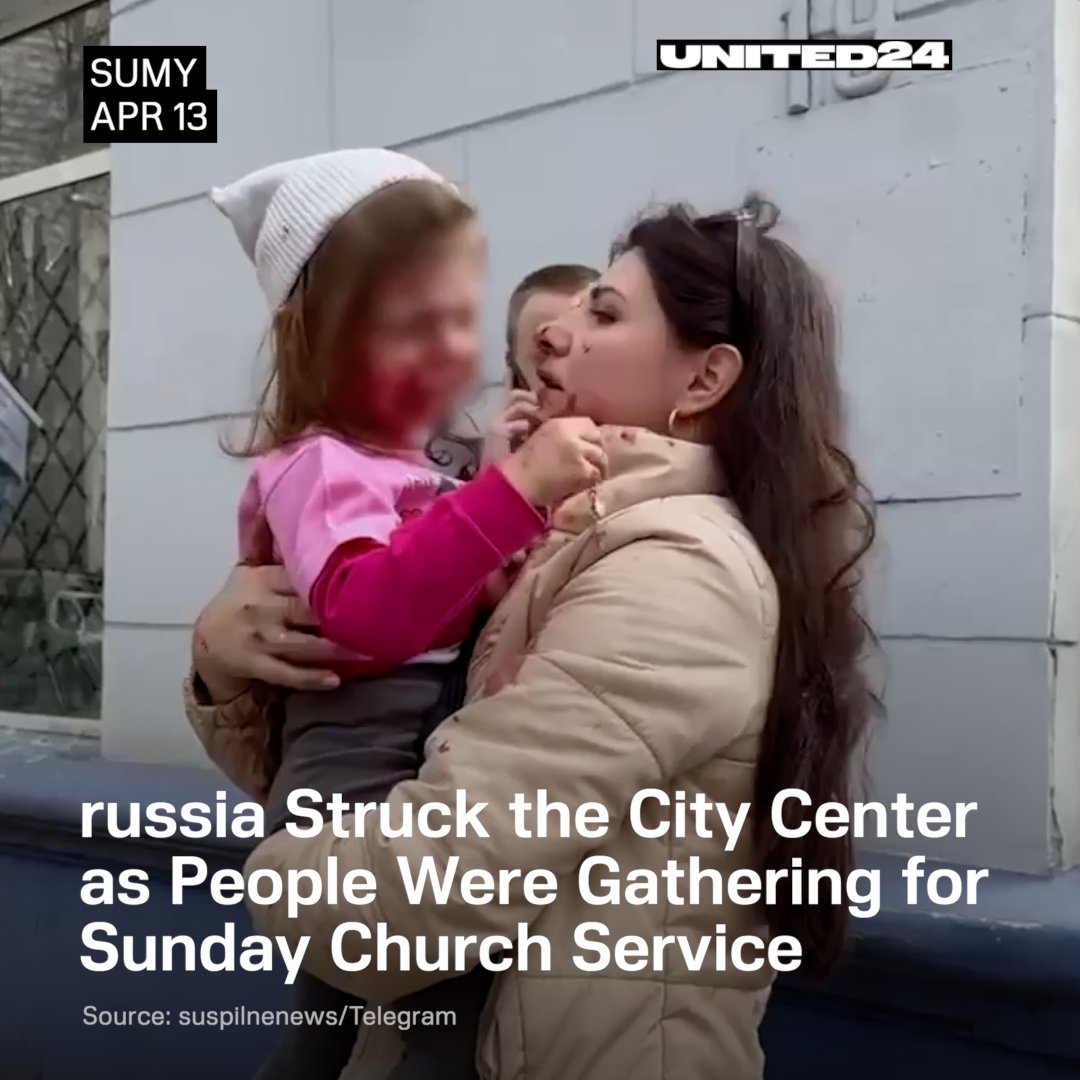 U24_gov_ua's tweet photo. russia launched missiles at civilians on Palm Sunday—a Christian feast when people go to church. This is what russians  call “religious values.”
👇 https://t.co/jdOwTHkvOo