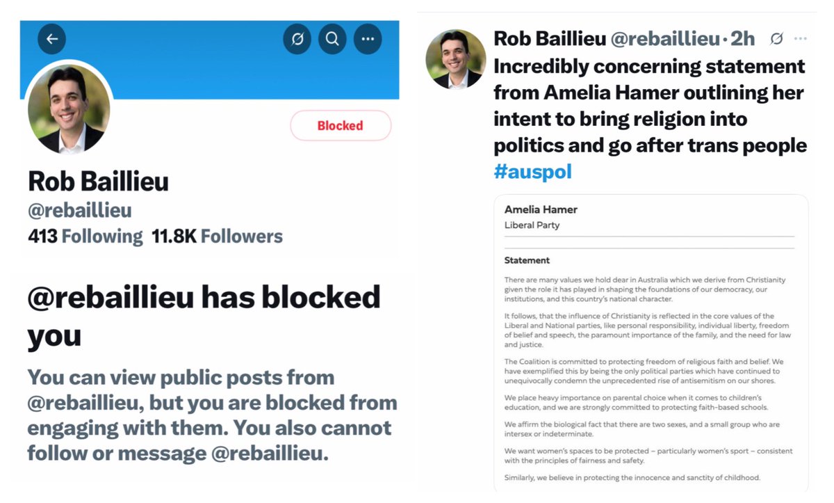 22thinkinggirl's tweet photo. Blocked by the Teal christophobe attacking Amelia Hamer who conveniently overlooks the Mormon preacher backed by Climate 200.
#Hypocrisy #TealTruth
#AusVotes2025 #FlindersVotes https://t.co/NiJg0zaJhY
