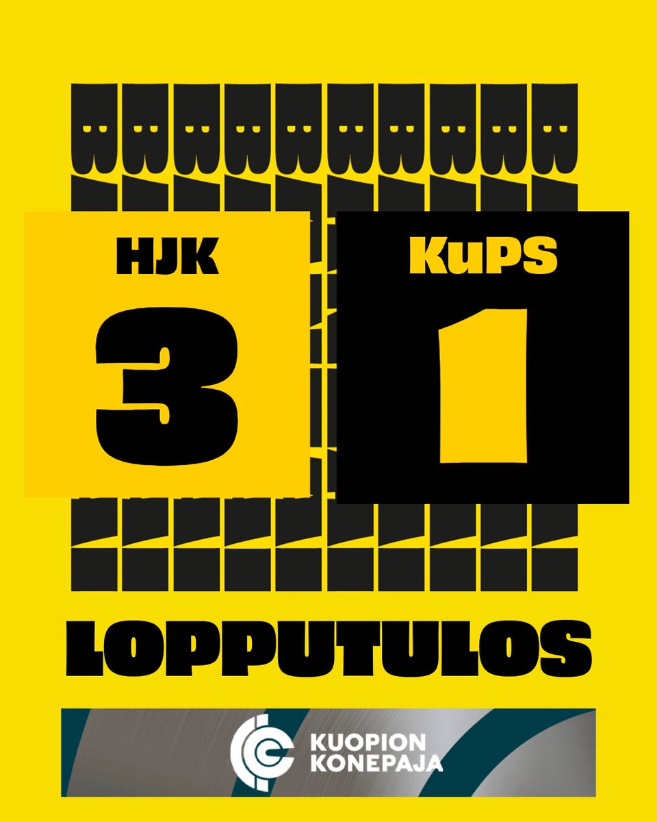 Lopputulos ei tänään toivottu, mutta pian saadaan jo revanssia kotikentällä. 🟨⬛️

Keltamustan tukena Kuopion Konepaja.🤝

#KuPS #Kuopio