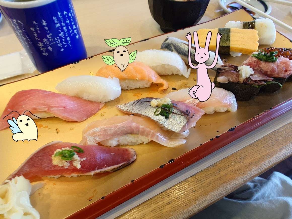 usagi_gokiten_s's tweet photo. 今週もお疲れ様でした!お寿司で贅沢に乾杯♪#イラスト #創作 #アニメ #配信 #さとウサ #イラスト好きな人と繋がりたい #Youuber #YouTube #動画配信者 #動画 #動画配信 #オリジナルアニメ #さとみのウサギさん #ウサギさんとおでかけ #お寿司 https://t.co/DeP0LLNbj8