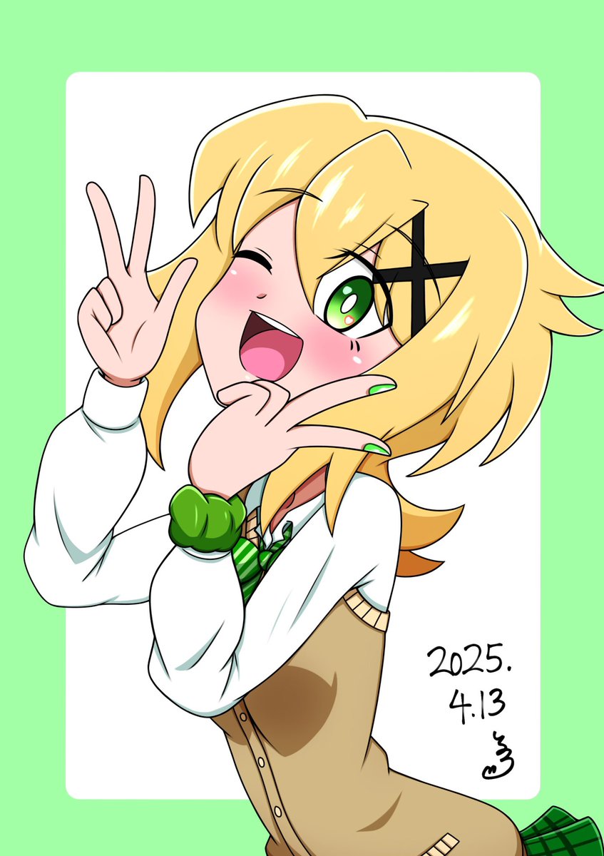 ギャル切ちゃんも描いたよぉ！！！
#暁切歌生誕祭2025 #シンフォギア #ギャルフォギア