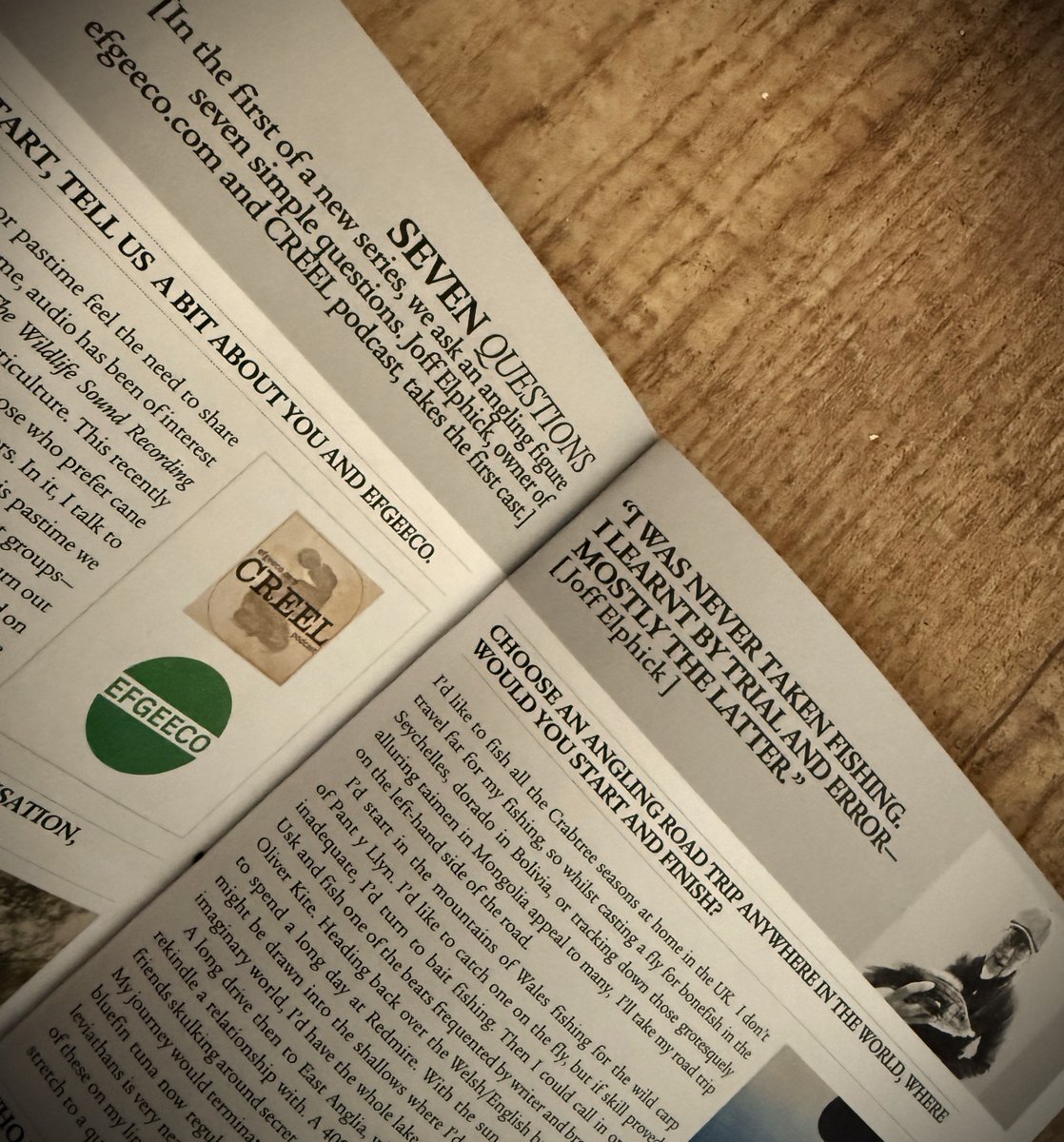 fallonsangler's tweet image. We've introduced a new feature to the 'Back of the Shed' in Issue 37.
Kicking off 'Seven Questions' is Joff Elphick of CREEL Podcast. 
If anyone has a thought as to who might answer 7 questions in future issues, we'd love to hear your ideas.
Issue 37 - fallonsangler.net/shop/