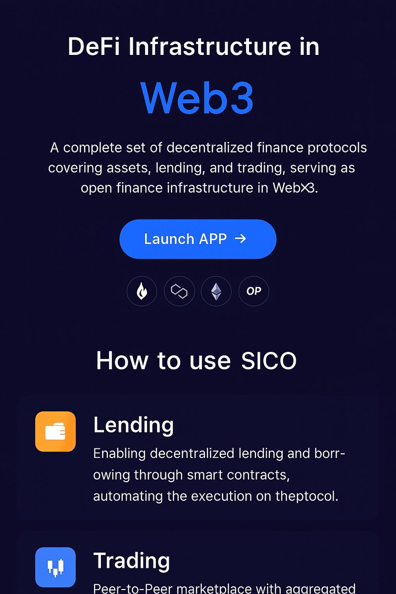 SicoAI's tweet image. SICO makes DeFi simple.

Borrow, lend, and trade with ease.