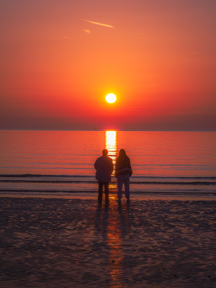 Sunrise watchers on Portmarnock Beach.