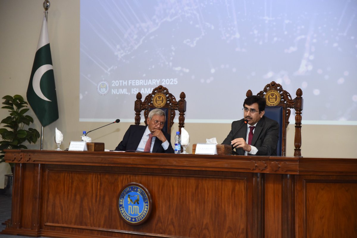 JMC_NUML's tweet image. Jean Monnet Chair- NUML, Islamabad organized a talk on ‘European Union-Pak Relations in the Context of GSP+ Status’ delivered by Dr. Manzoor Ahmad, Pakistan&apos;s former Ambassador to WTO. The lecture focused on economic and sociopolitical dimensions of GSP+ status for Pakistan.