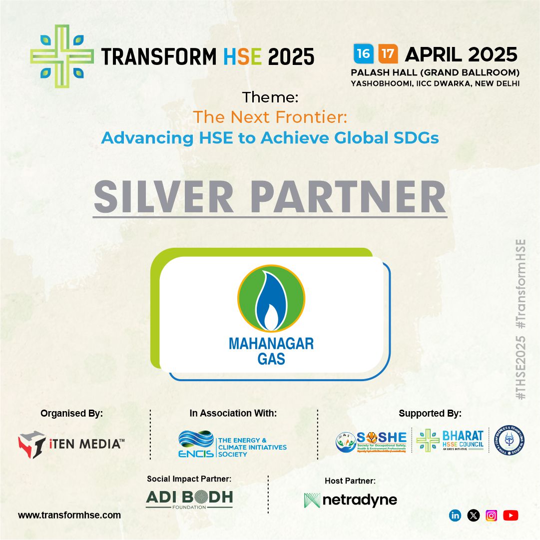 Transform_HSE's tweet photo. We are excited to welcome @mahanagargas as the Silver Partner for @TransformHSE_25! Together, weโre advancing Health, Safety, and Environment practices to achieve global SDGs.
#THSE25 #TransformHSE #SDGs #GlobalSDGs https://t.co/kENkUGicPC