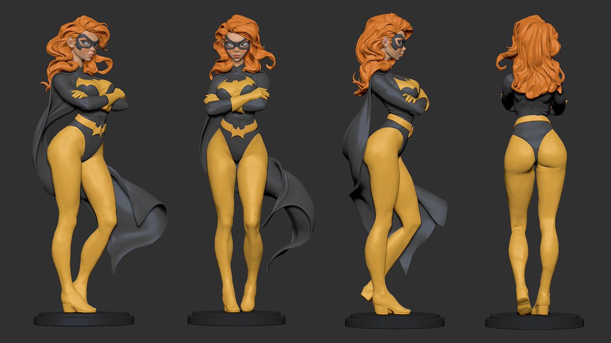 ArtofRishikesh's tweet photo. Blocked out sculpt of a stylised #Batgirl using Zbrush https://t.co/SUSd6APFIa
