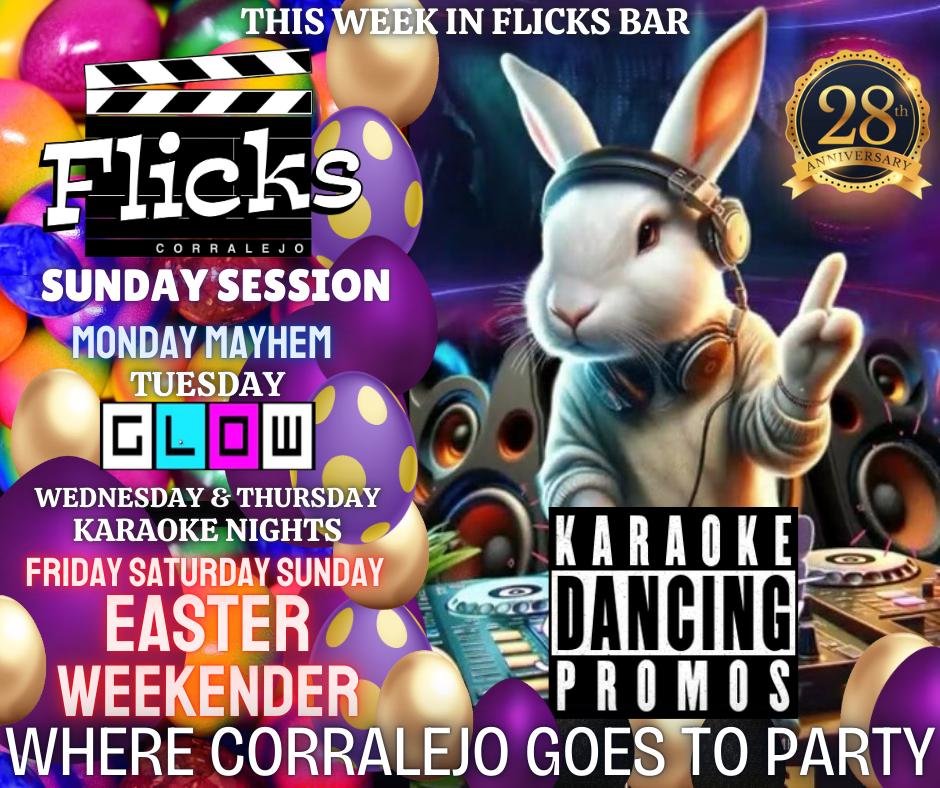 FlicksBar's tweet photo. THIS WEEK IN FLICKS BAR CORRALEJO. #Corralejo #Fuerteventura https://t.co/RyAD9PixNf