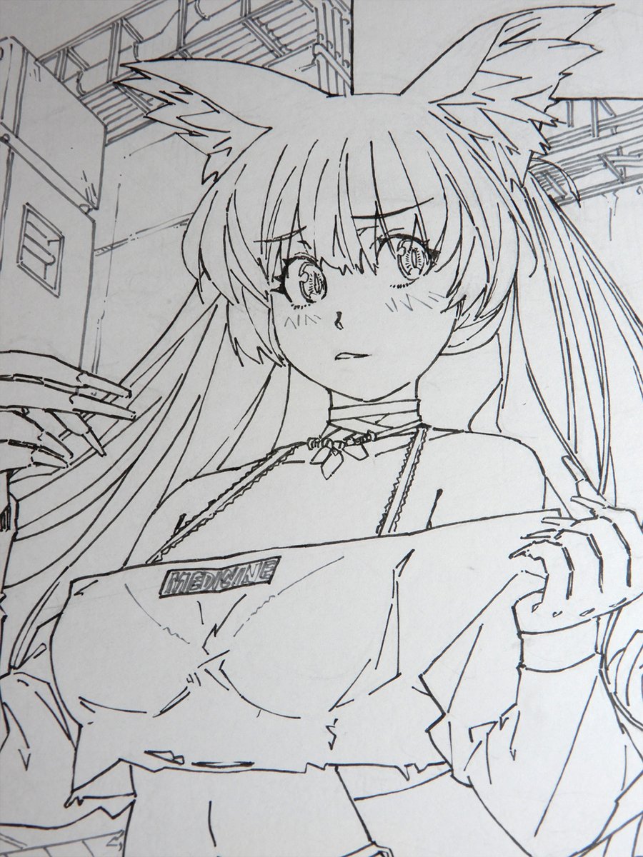 線画。気に入ってます。 