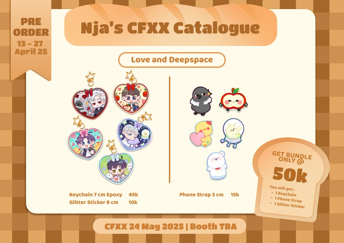 nocturnjaa's tweet photo. [💖 &amp; 📷 are appreciated!]  
Opening pre-order for my first CF yay!!
𝑵𝒋𝒂'𝒔 𝑪𝑭𝑿𝑿 𝑪𝒂𝒕𝒂𝒍𝒐𝒈𝒖𝒆
🐻Pre-Order: 13 - 27 April 2025
🐻Fandom : Lads , GK, Jayvik
LINK ORDER: https://t.co/RFxSUSJV7F

#CFXX #comifuro20catalogue #cf20 #CFXXcatalogue https://t.co/98DOaG2eOt
