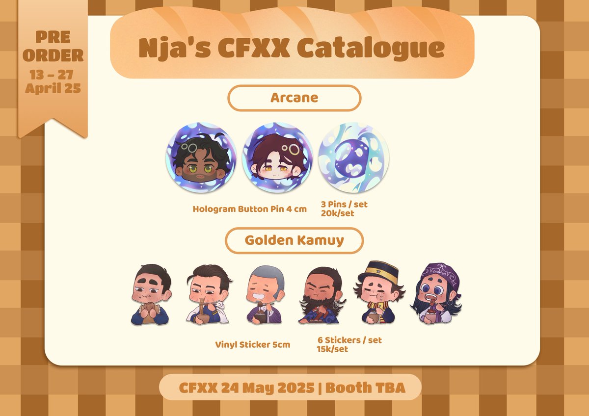 nocturnjaa's tweet photo. [💖 &amp; 📷 are appreciated!]  
Opening pre-order for my first CF yay!!
𝑵𝒋𝒂'𝒔 𝑪𝑭𝑿𝑿 𝑪𝒂𝒕𝒂𝒍𝒐𝒈𝒖𝒆
🐻Pre-Order: 13 - 27 April 2025
🐻Fandom : Lads , GK, Jayvik
LINK ORDER: https://t.co/RFxSUSJV7F

#CFXX #comifuro20catalogue #cf20 #CFXXcatalogue https://t.co/98DOaG2eOt